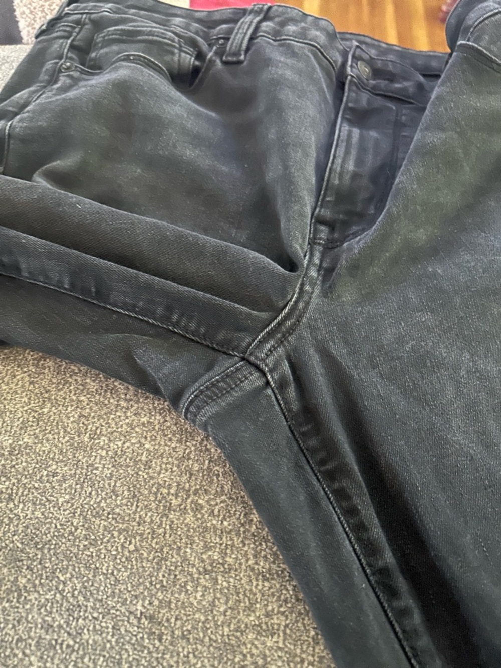 American Eagle Outfitters Women’s High Rise Skinny Kick Jean Black - Picture 5 of 8